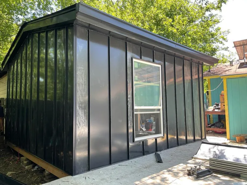 Black standing seam metal wall panels for Metal Roof Installation in Fort Belvoir